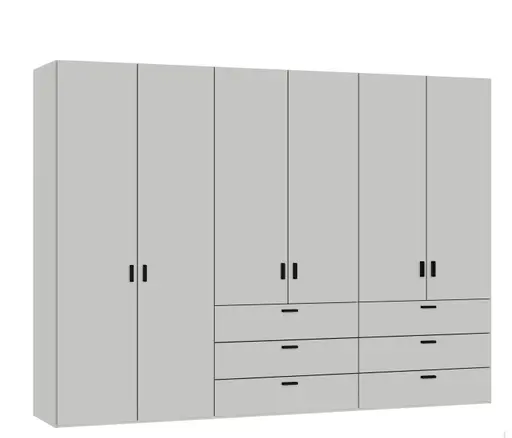 Drehtürenschrank JOIN IT- B ca. 303 cm, Hellgrau