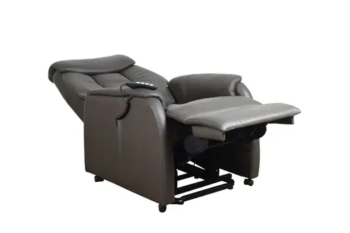 TV-Sessel MARIN - Aufstehhilfe, Relaxfunktion, Kopfteilverstellung, Leder, Dunkelbraun