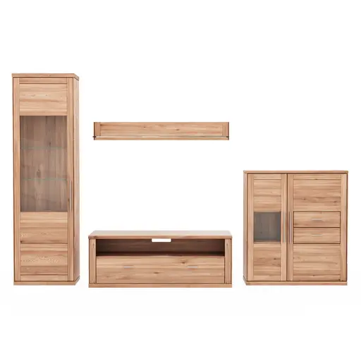 Wohnwand Faro 6.0 - Kernbuche massiv, geölt