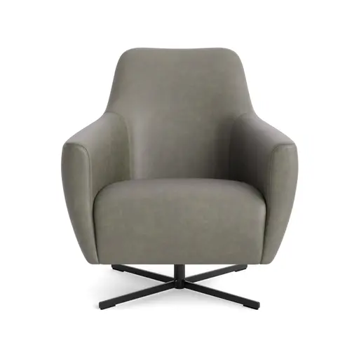 Sessel Noreli - drehbar, Stoff, Tabakbraun