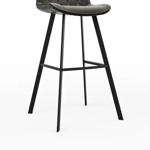 Barhocker Wesley - Stoff, Graphit