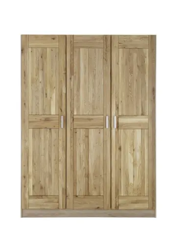 Drehtürenschrank- B ca. 152 cm, Wildeiche, teilmassiv, Geölt