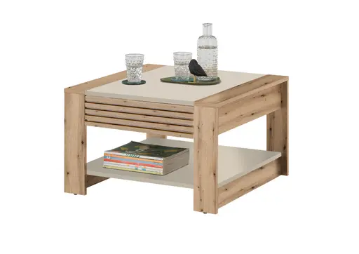 Couchtisch - LB ca. 70x70 cm, Evoke Eiche Nachbildung, Kaschmir