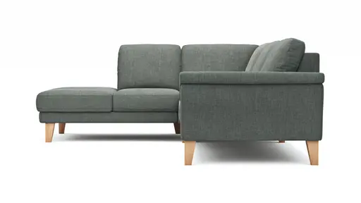 Ecksofa Rockport A - Ecke links mit 2,5-Sitzer, Stoff, Grau