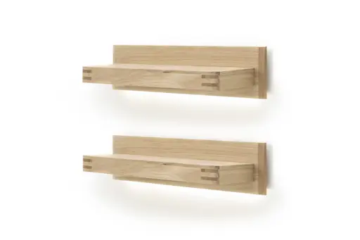 Wohnwand - mit Beleuchtung, Eiche teilmassiv