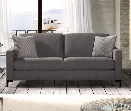 Doppelliege - Schlaffunktion, Stoff, Grau