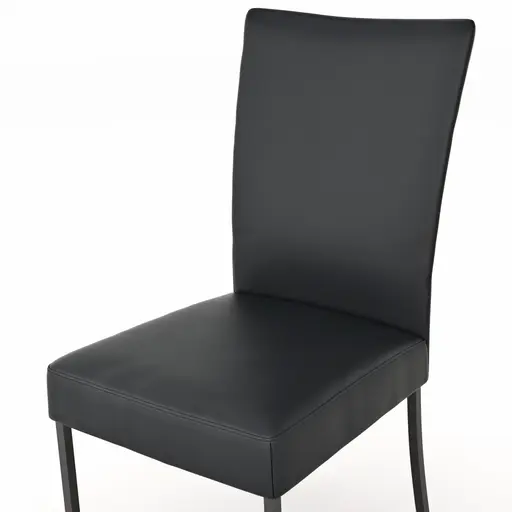 Stuhl Penthouse - Leder, Schwarz, 4 Fuß, Metall, Schwarz