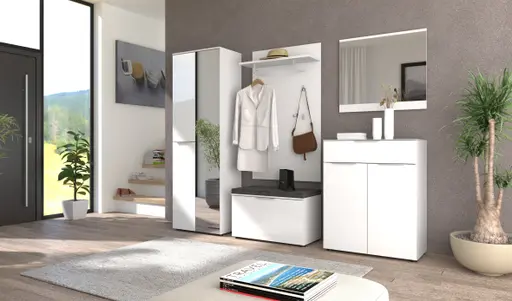 Garderobenschrank - B ca. 65 cm, Weiß