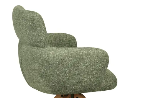 Armlehnstuhl MANJA - drehbar, Stoff, Grün