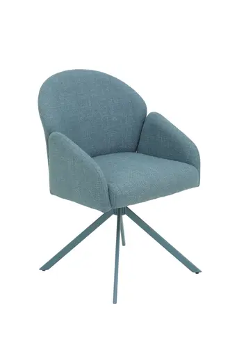 Armlehnstuhl - drehbar, Stoff, Petrol