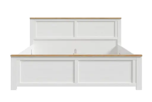 Bettgestell FELLIAN- Liegefläche ca. 180x200 cm, Weiß, Eiche Dekor; Höhenverstellbar