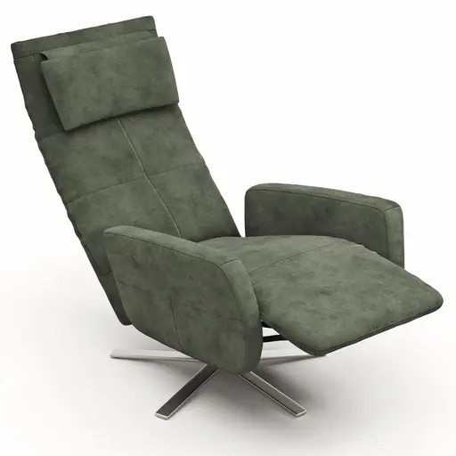 Drehsessel Lotta -Größe L, inkl. Relaxfunktion, Stoff, Olive