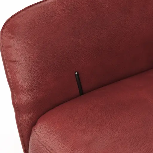 Sessel Noto Relax II - Rückenlehne verstellbar, Leder, Burgund