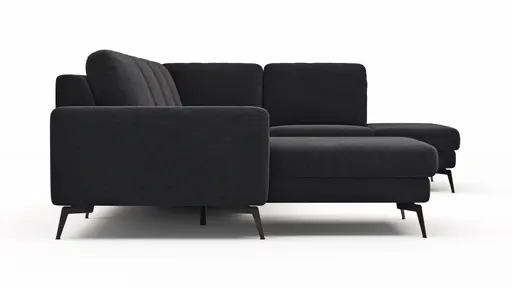 Wohnlandschaft Enna - Longchair links, 2,5-Sitzer, Ecke rechts, Stoff, Anthrazit