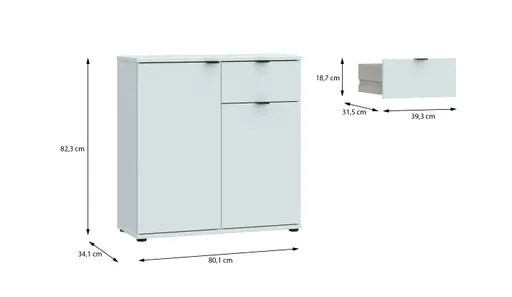 Kommode FINELLA- Hellgrau