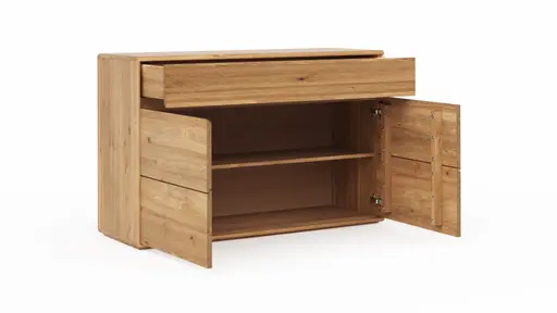 Sideboard Hillsboro - inkl. Beleuchtung, Wildeiche natur, geölt