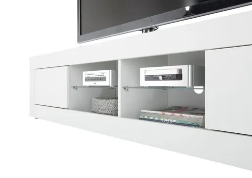 TV-Lowboard - mit Beleuchtung, B ca. 181 cm, Weiß