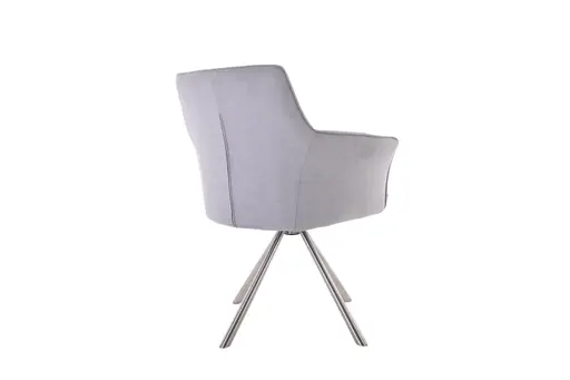 Armlehnstuhl MIREIA - drehbar, Stoff, Hellgrau