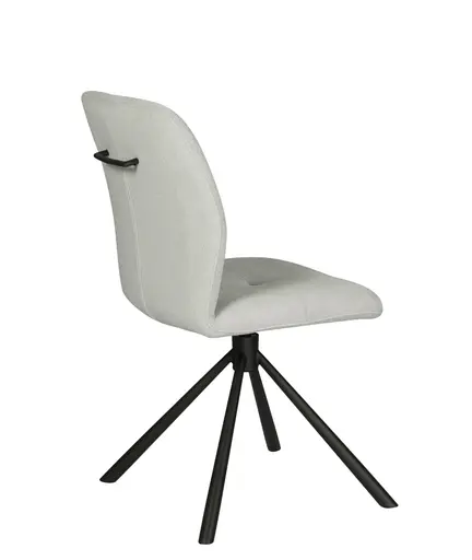 Stuhl MANOA - drehbar, Stoff, Silber
