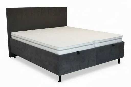 Polsterbett - Liegefläche ca. 180x200, Stoff, Anthrazit