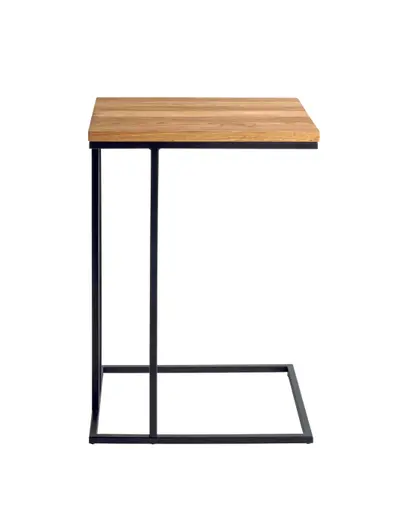 Beistelltisch - LB ca. 46x35 cm, Eiche massiv geölt, Schwarz