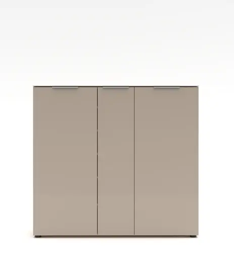 Schuhschrank - B ca. 136 cm, Riva Eiche Nachbildung, Kaschmir