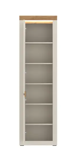 Garderobenschrank - mit Beleuchtung, B ca. 59 cm, Kaschmir, Stone Eiche Nachbildung