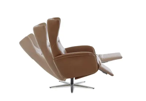 Sessel - Gr.M, Relaxfunktion, Leder, Cognac