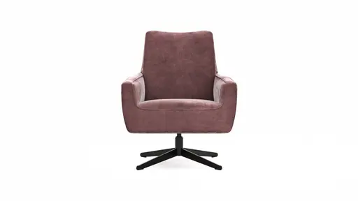 Drehsessel Matina - Größe L, Velour, Weinrot