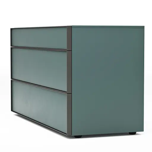 Kommode Loretto - BHT ca. 135x70x53 cm, Lack matt, Salbeigrün