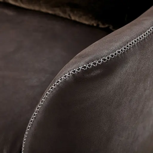 Sofa - 2,5-Sitzer, Leder, Braun