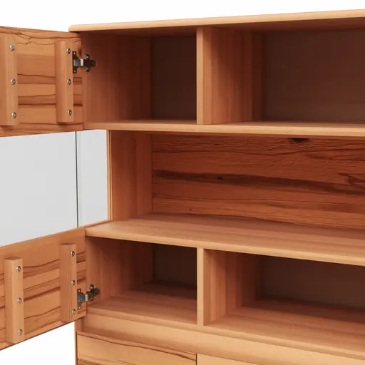 Highboard Hillsboro - Buche/Kernbuche natur, geölt