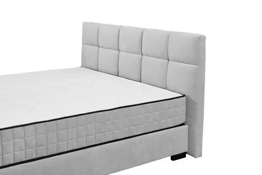 Boxbett - Liegefläche ca. 160x200 cm, Stoff, Silberfarben