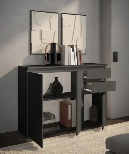 Kommode - B ca. 119 cm, Anthrazit