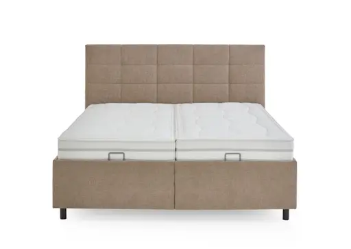 Polsterbett - Liegefläche ca. 180x200 cm, Lattenrahmen motorisch, Stoff, Rose