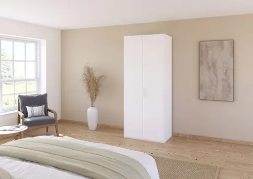 Drehtürenschrank ROVERO- B ca. 91 cm, Weiß