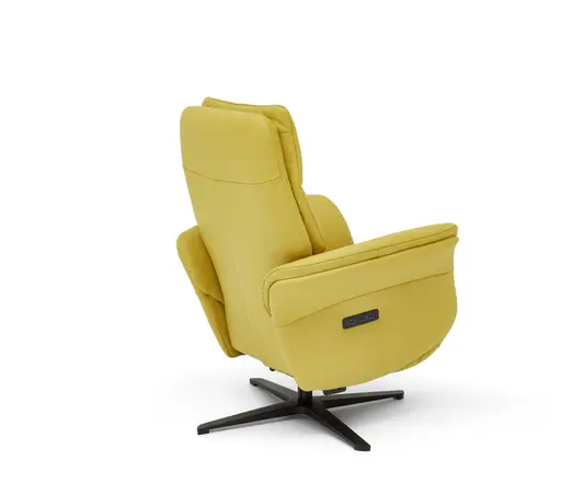 TV-Sessel Sao Paulo - Relaxfunktion motorisch, Größe S, Leder, Curry