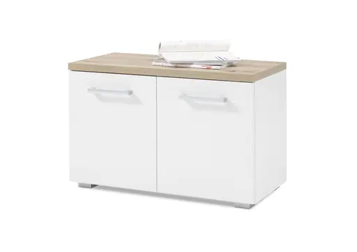 Schuhbank - B ca. 78 cm, Weiß, Artisan Eiche Nachbildung