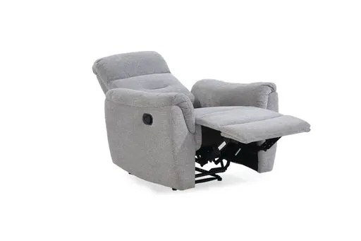 TV-Sessel - Relaxfunktion, Chenille, Hellgrau