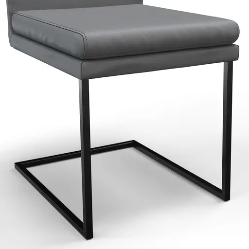 Freischwinger Saragossa - Leder, Anthrazit