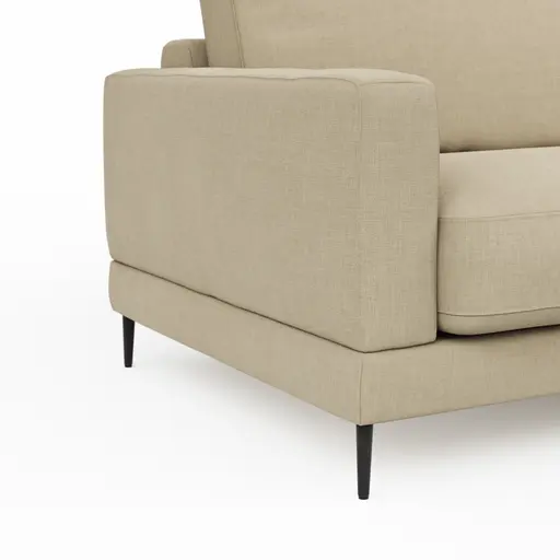 Sofa Janne - 3-Sitzer, Stoff, Sand