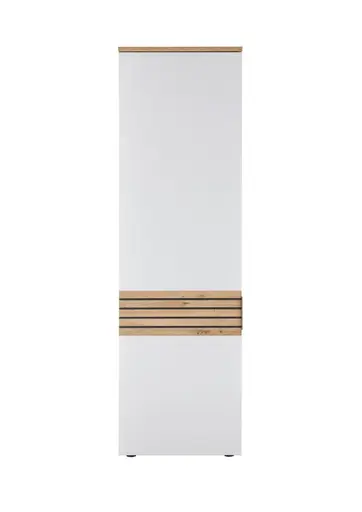 Garderobenschrank - B ca. 60 cm, Artisan Eiche Nachbildung, Weiß