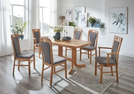 Polsterstuhl - Stoff, Grau