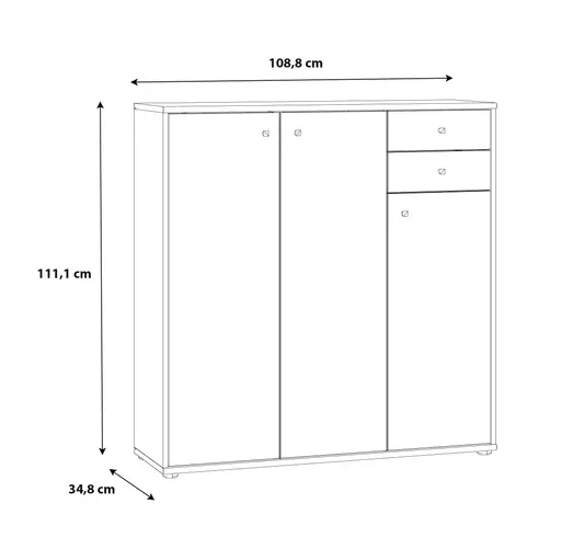 Kommode FAIK - Eiche Dekor