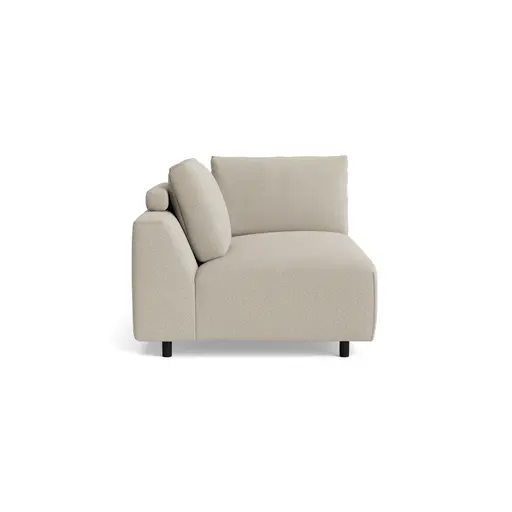 Longchair Sorano - freistehend, Stoff, Graubeige