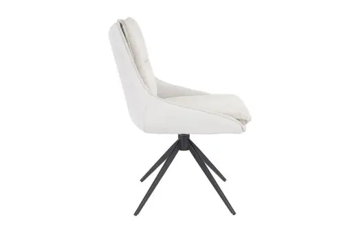 Stuhl MANDY - drehbar, Stoff, Silbergrau