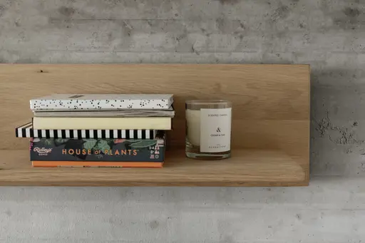 Wohnwand - mit Beleuchtung und Fernbedienung, Eiche Nachbildung, Eiche massiv geölt