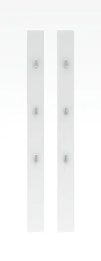 Garderobenpaneel - 2er Set, Weiß