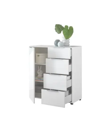 Kommode - B ca. 90 cm, Weiß