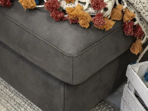 Ecksofa - 2-Sitzer mit Ecke rechts, Microfaser, Anthrazit